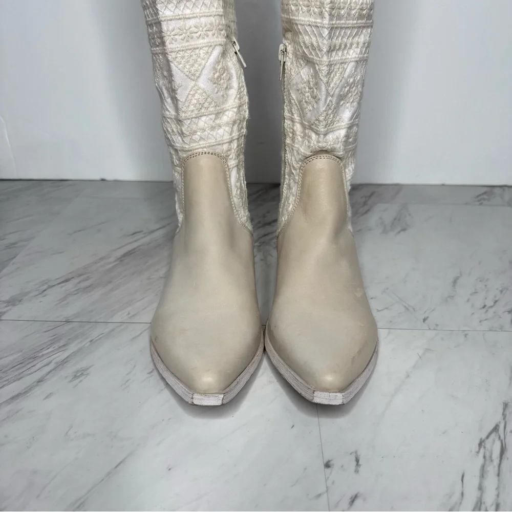 Free People Bren Crochet Slouch Tall Boot 37 1/2